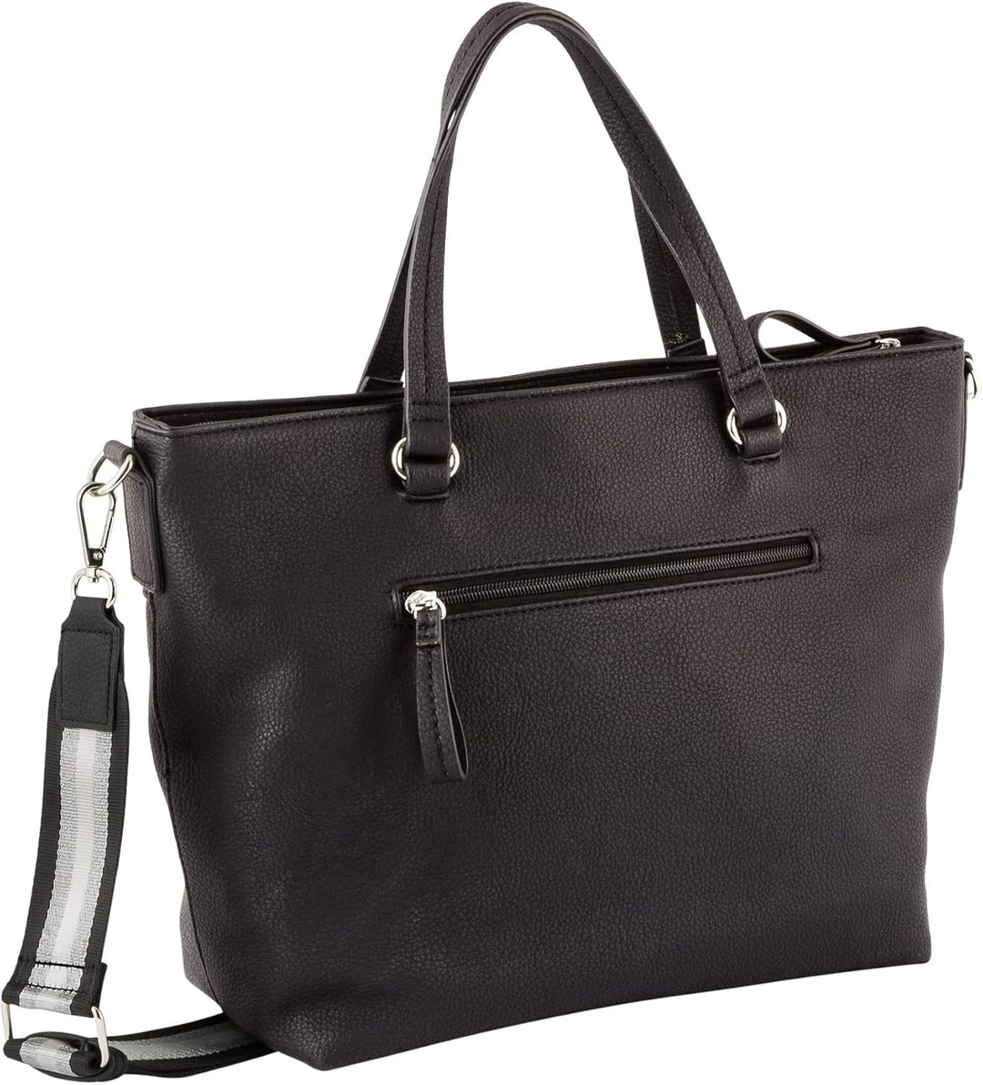 Gabor Silvia Gabor bags Silvia Damen Shopper Umhängetasche Reissverschluss Gross Schwarz, Schwarz