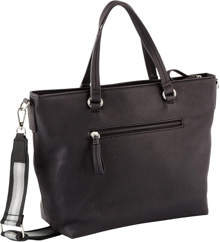 Gabor Silvia Gabor bags Silvia Damen Shopper Umhängetasche Reissverschluss Gross Schwarz, Schwarz