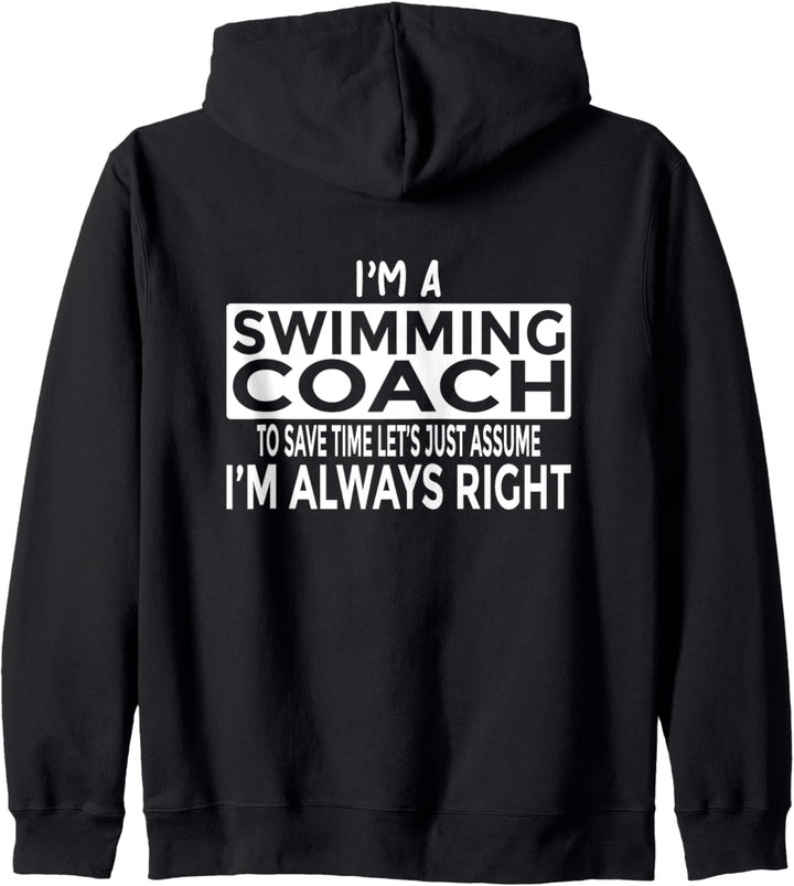 Schwimmtrainer einfach davon ausgehen, dass ich immer Recht Kapuzenjacke