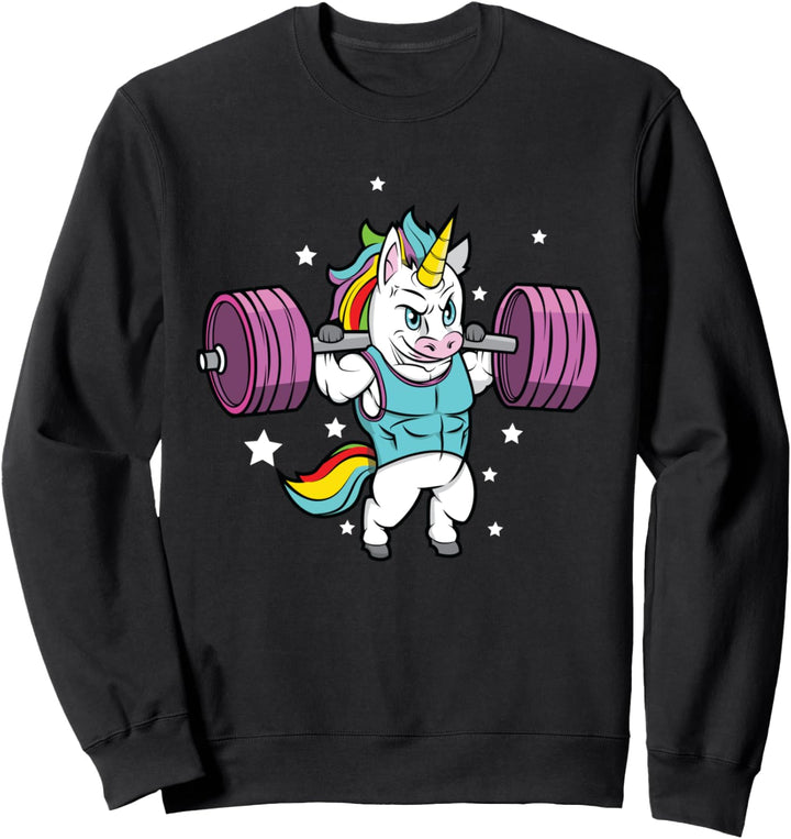 Lustiges Einhorn Gewichtheben Fitness Gym Geschenk Sweatshirt
