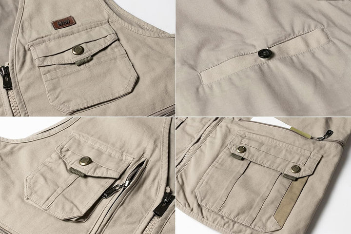 Oralidera Herren Anglerweste Ärmellos Jacke Outdoor Weste Jagdweste Sommer Herrenwesten Sportlich Fo
