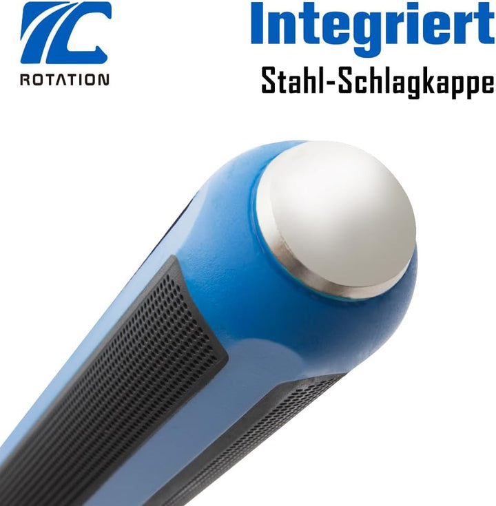 ROTATION 900mm/36 Zoll Schwerlast Stemmhebel, Brecheisen mit Softgriff | gerade Spitze, 900mm, Griff