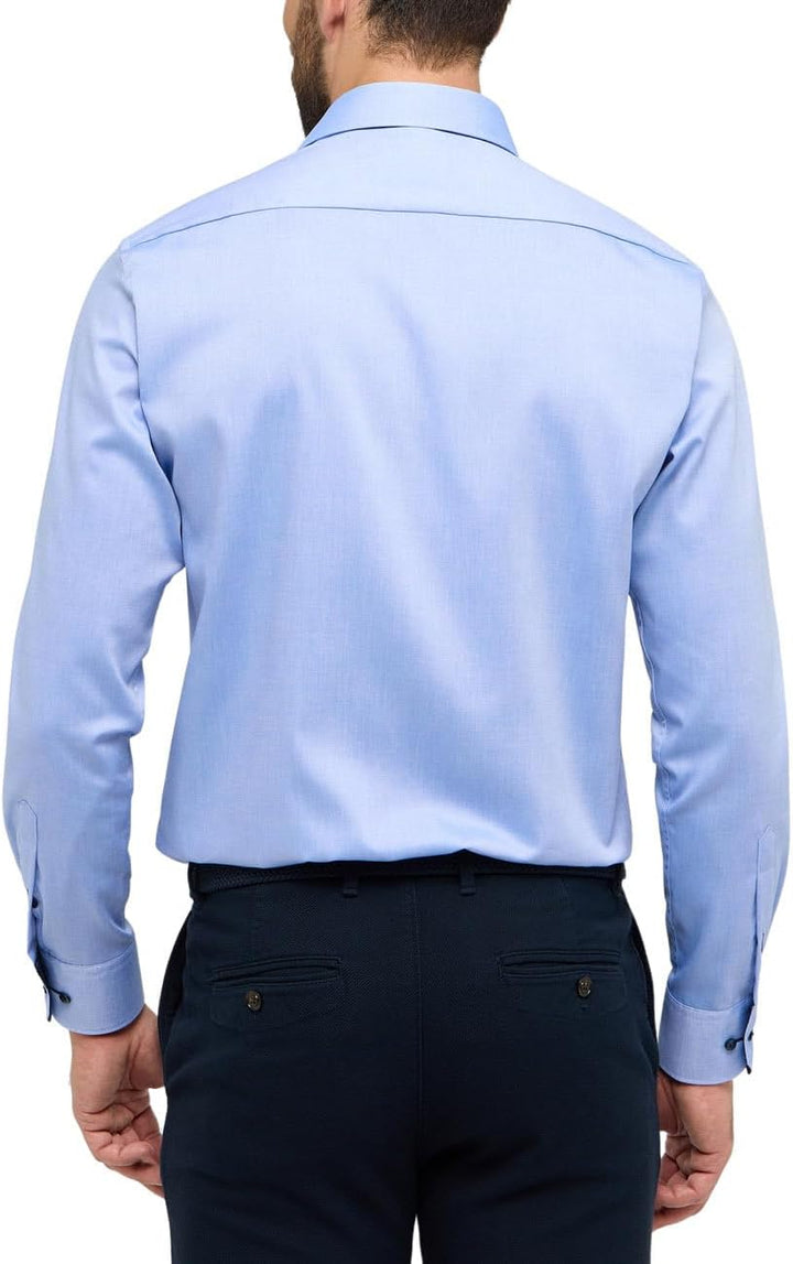 ETERNA Herren Pinpoint Oxford Hemd MODERN FIT 46 Kragen / 67 Ärmel Blau, 46 Kragen / 67 Ärmel Blau