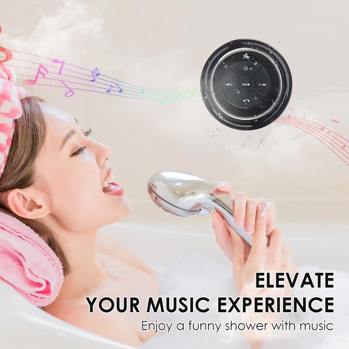 Xleader Dusche Bluetooth Lautsprecher Klein Musikbox, Wasserdicht mit Saugnapf, Shower Speaker Dusch