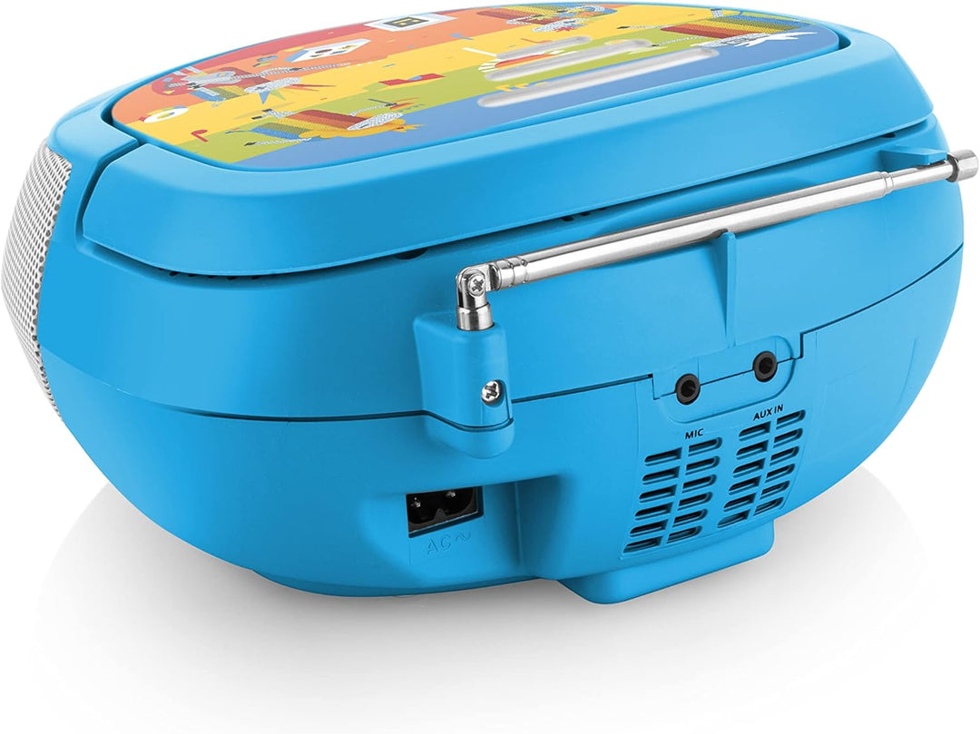 GOGEN Kinder CD Player I LCD Display I AUX I MP3 I Karaoke-Funktion I Tragbar I Batterie oder Netzte