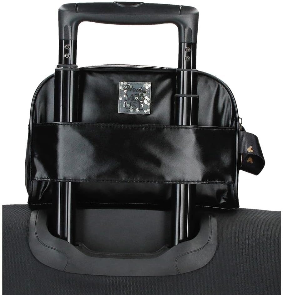 Disney Mickey Outline Kulturbeutel, 26 x 16 x 11 cm, Polyester, Schwarz, Kulturbeutel mit Zwei Fäche