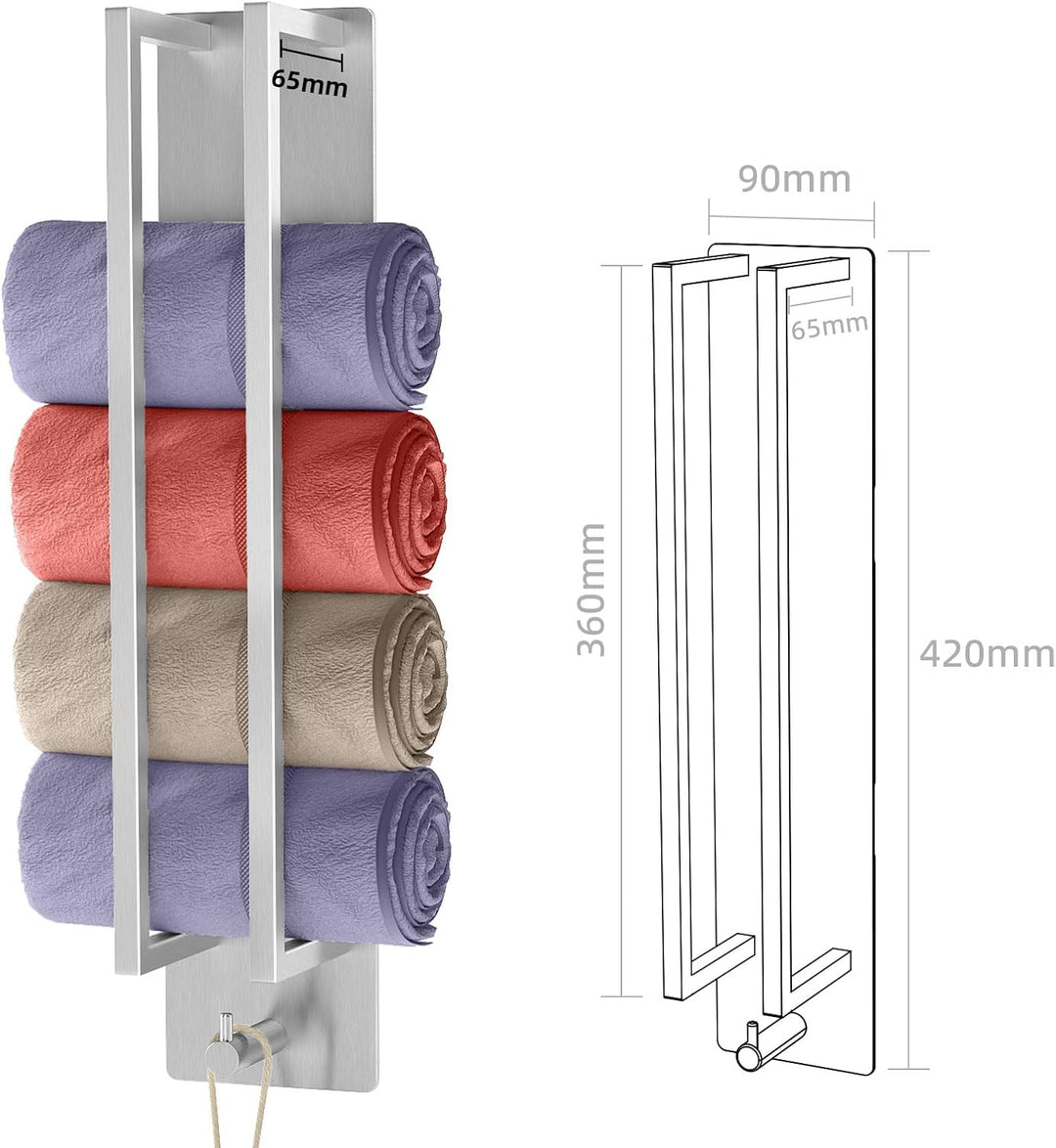 Handtuchhalter Ohne Bohren,Gästehandtuchhalter Selbstklebend 420*90*75mm Edelstahl Badetuchhalter Kl