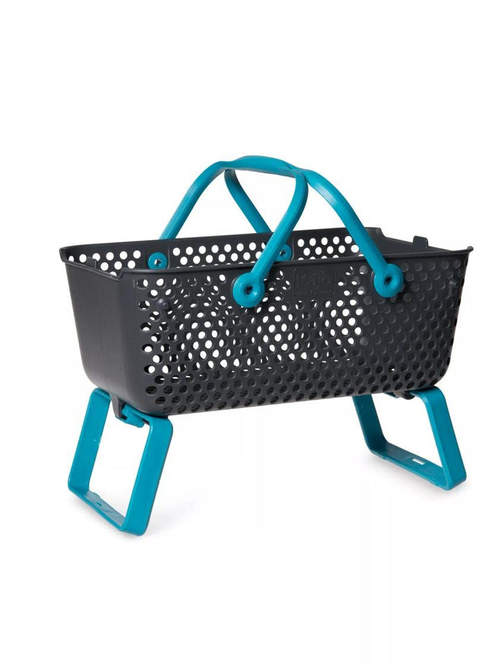 NOOR Garten-Korb Kajo 15L (48 x 29 x 20cm) I Farbe: Türkis I Stapelbare Gartenkörbe für Obst und Gem