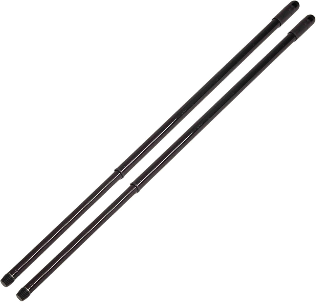 Novaliv 4 Stück Teleskop Besenstiel mit Gewinde 80-130 cm Schwarz Metallstiel für Besen deutsches Ge