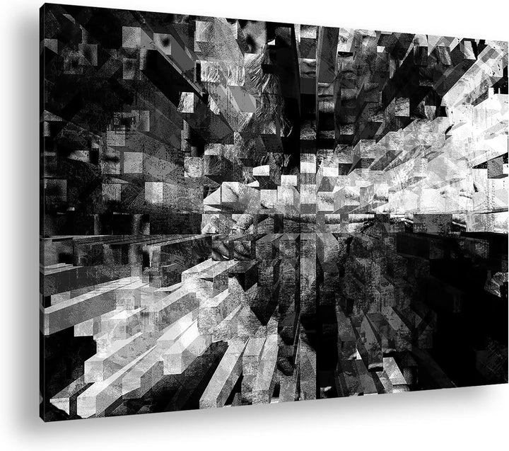 deyoli Der Glitch Format: 120x80 Effekt: Schwarz&Weiss als Leinwandbild, Motiv fertig gerahmt auf Ec
