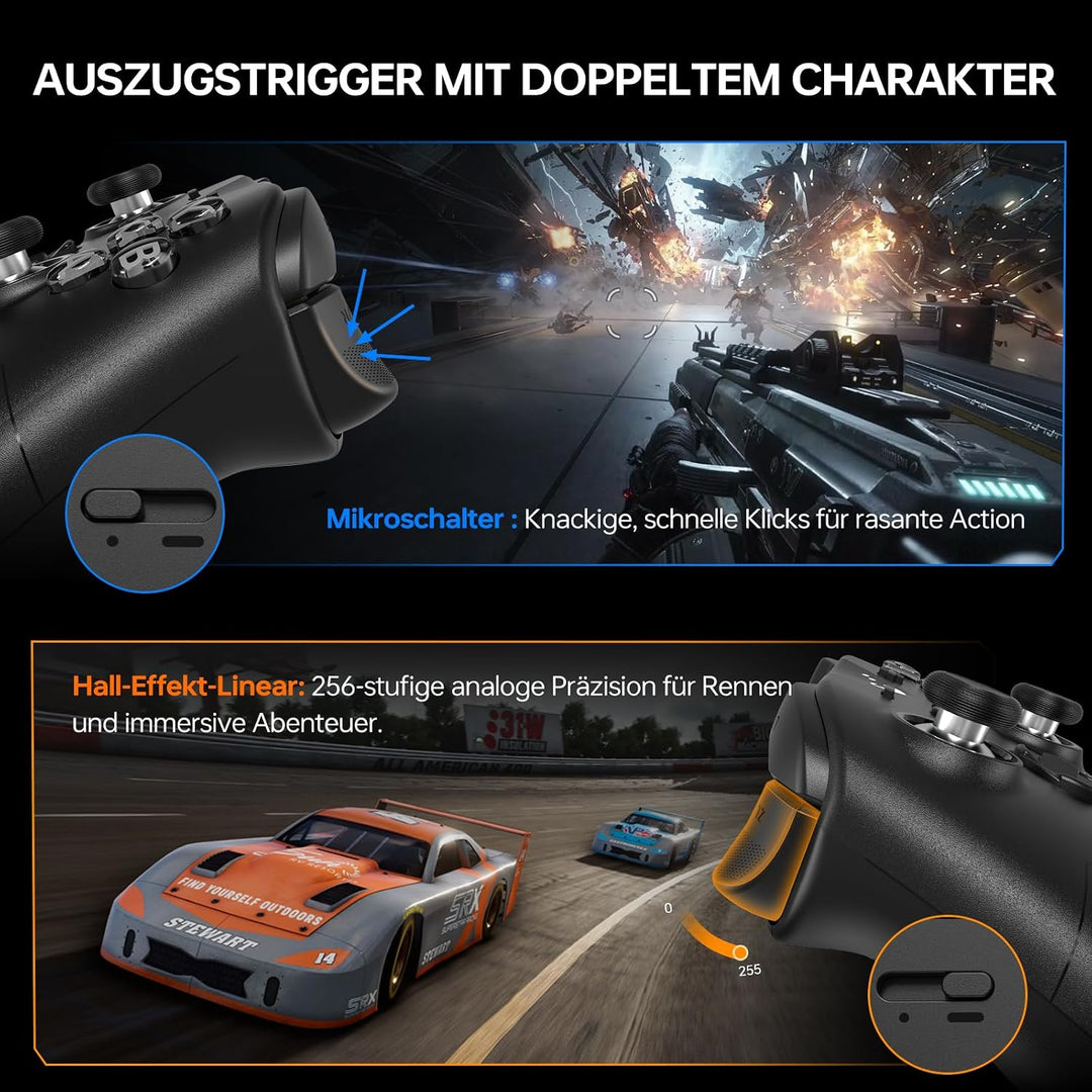 GuliKit ES MAX Gaming-Controller, Bluetooth &amp; Kabel