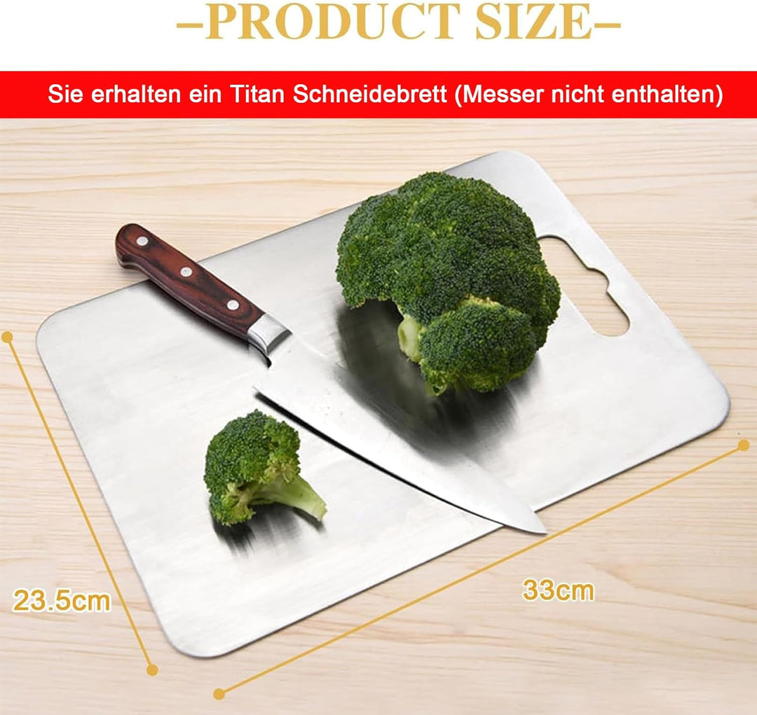 Titan Schneidebrett, Titanium Cutting Board Schneidebrett Titan Edelstahl Schneidebrett, Schneidebre