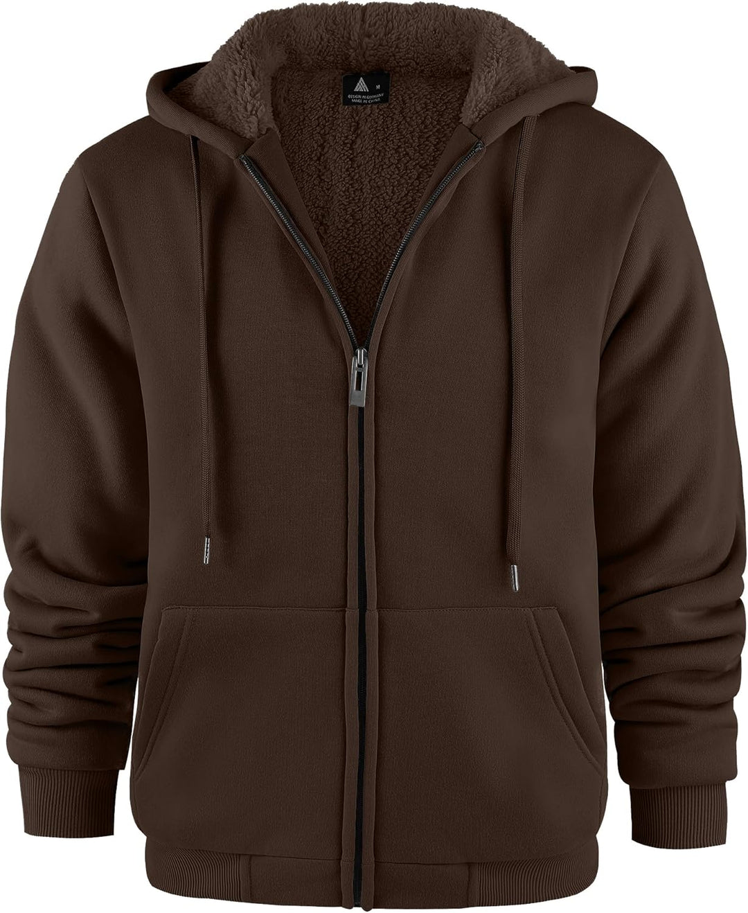 JACKETOWN Herren Sweatshirt Gefüttert Hoodie Reissverschluss Sweatjacke Warm Fleece Winterjacke Tedd