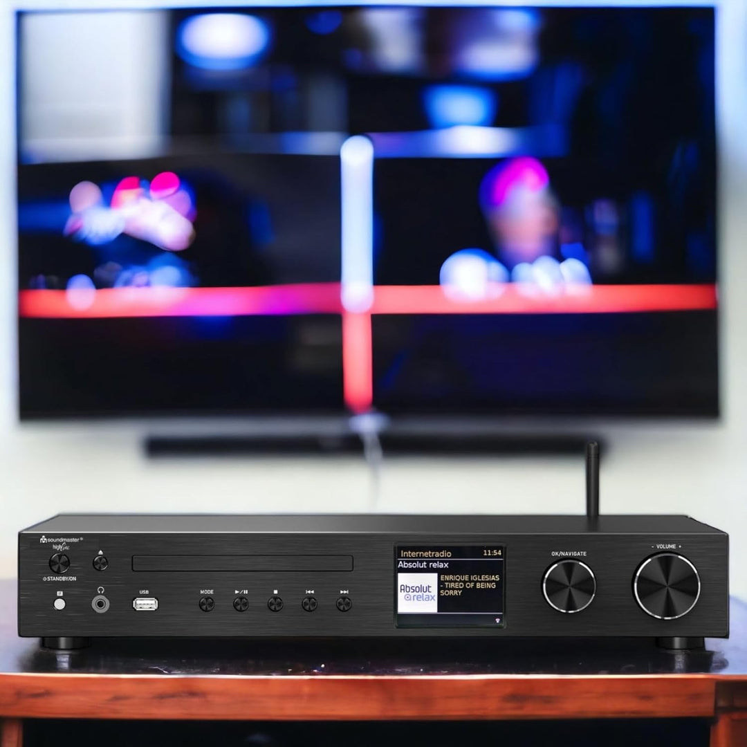 Soundmaster ICD4350SW HiFi Stereoanlage Audio System Internetradio WLAN 2,4/5GHz LAN Anschluss DAB+