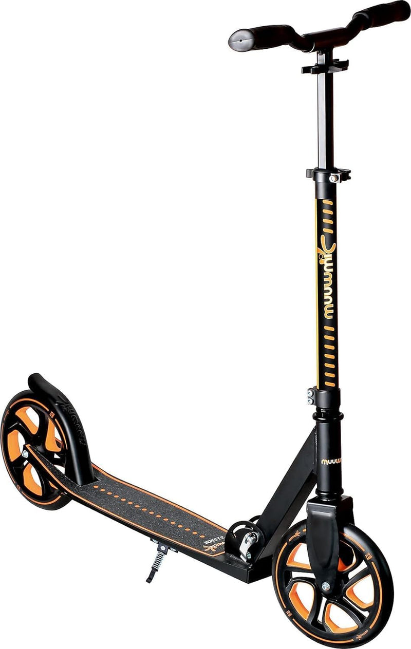 muuwmi Aluminium Scooter Pro – Tretroller, 215 mm, ABEC 7, für Kinder und Erwachsene, GS-geprüft, hö