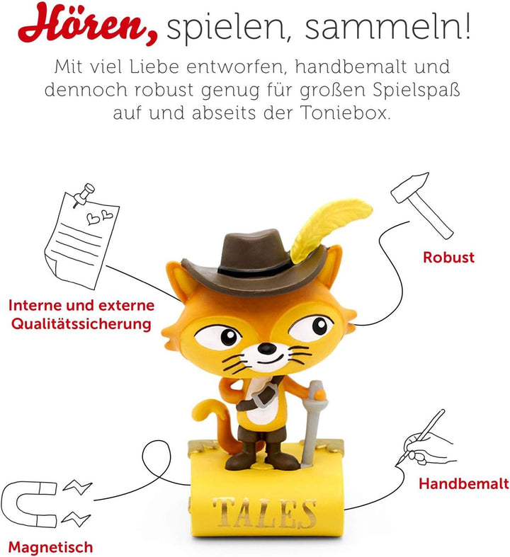 tonies Hörfiguren für Toniebox, 5 Lieblings-Märchen – Der gestiefelte Kater und 4 weitere Märchen, H