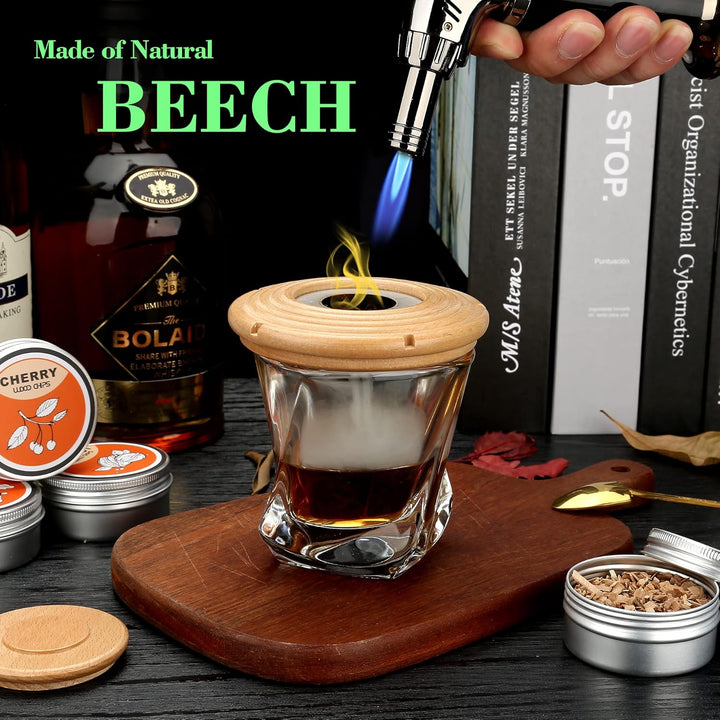 Cocktail Smoker Kit, Cocktail-Räucherset mit 4 Holzchips, Vatertagsgeschenk, Old Fashioned Whiskey S