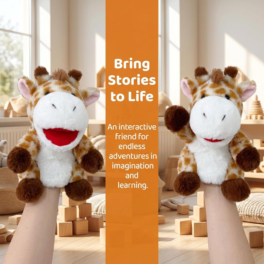 2024 Tierhandpuppen für Kinder,Kleinkind enthält Wolf,Tiger,Löwe,AFFE und bewegliche offene Münder,p