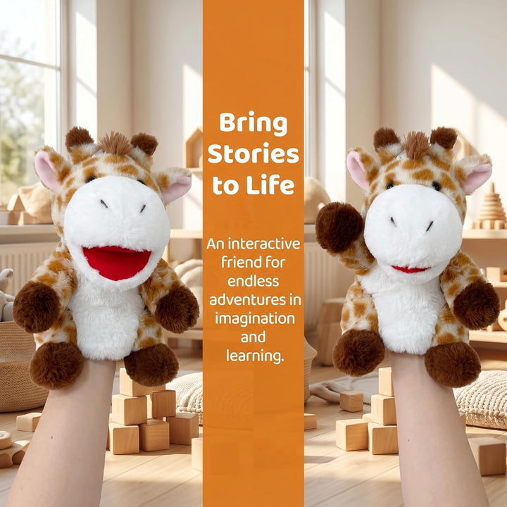 2024 Tierhandpuppen für Kinder,Kleinkind enthält Wolf,Tiger,Löwe,AFFE und bewegliche offene Münder,p