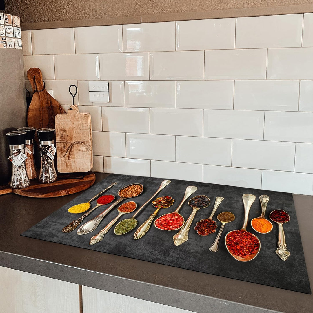 KitchenYeah© Herdabdeckplatte 75x52 cm Einteilig Ceranfeld Abdeckplatte Küche Deko Ceranfeldabdeckun