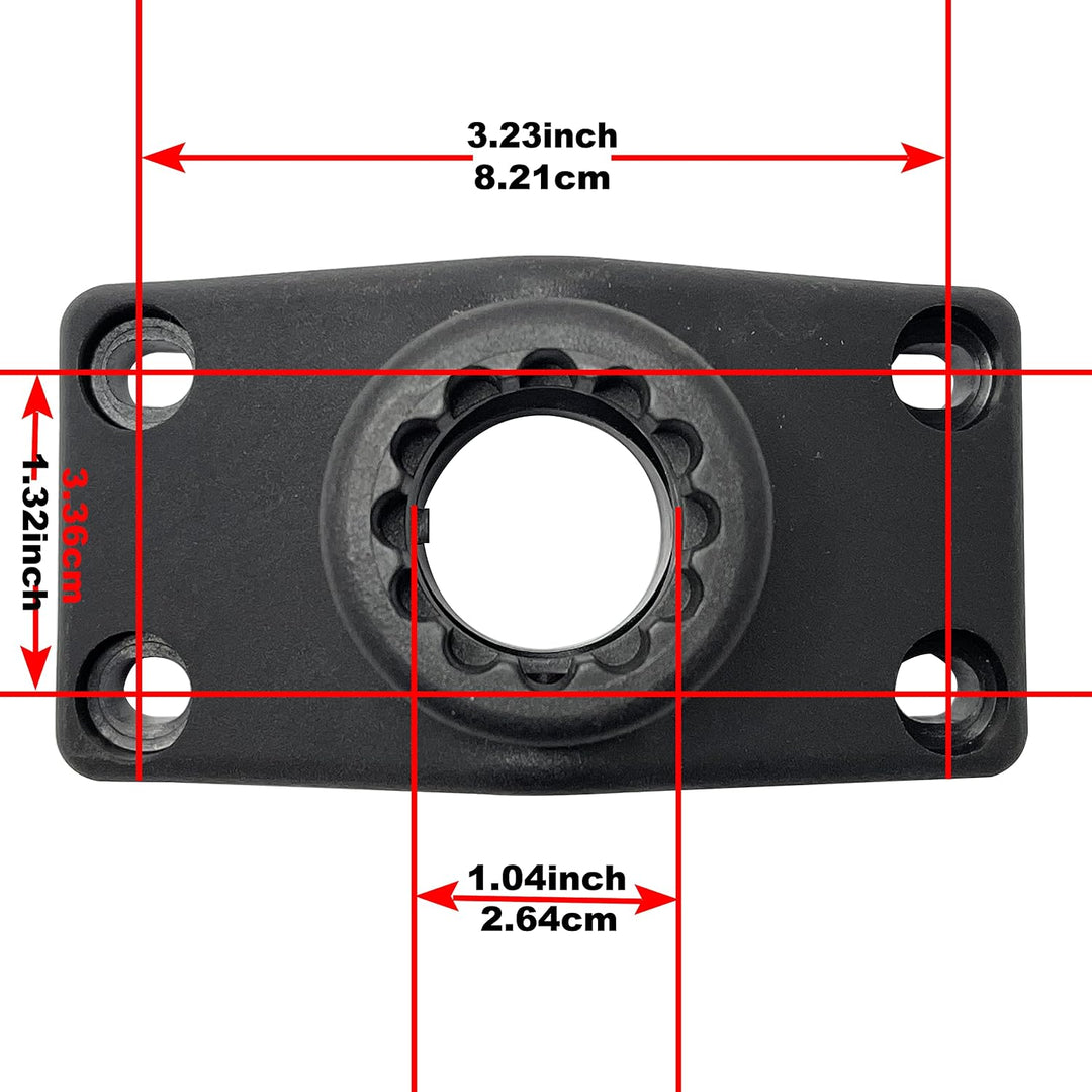 2 Stück Baitcaster/Spinnrutenhalter mit seitlicher Deckhalterung Schwarz, Schwarz