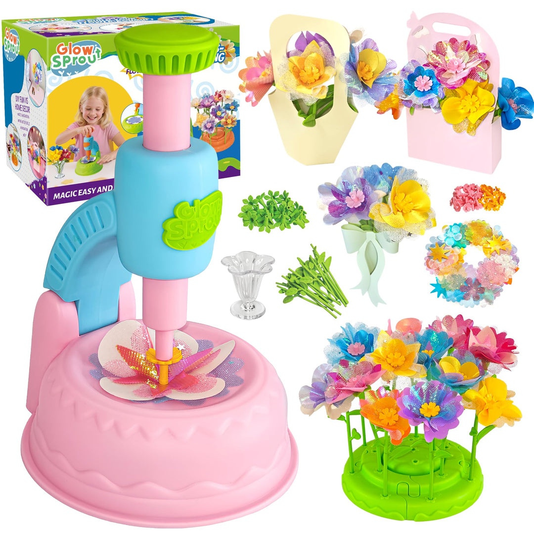 Glowsprout DIY Blumenbastelset für Kinder von 3 bis 12 Jahren - Zubehör schöne Stoffblumensträusse b