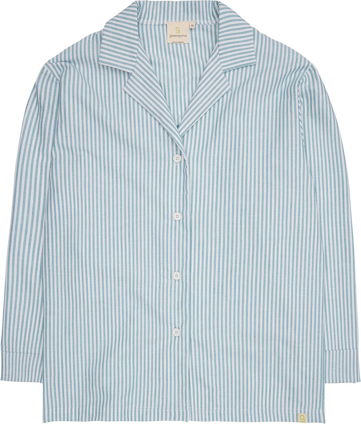 greenjama Damen Pyjama-Hemd, GOTS-Zertifiziert Pyjamaoberteil 40 Topaz, 40 Topaz