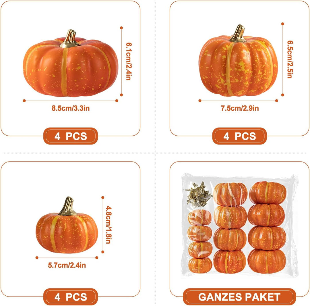 Benjia Kürbis Herbst Dekorationen, Mini Klein Draussen Künstlich Gefälscht Schaum Simulation Kürbis
