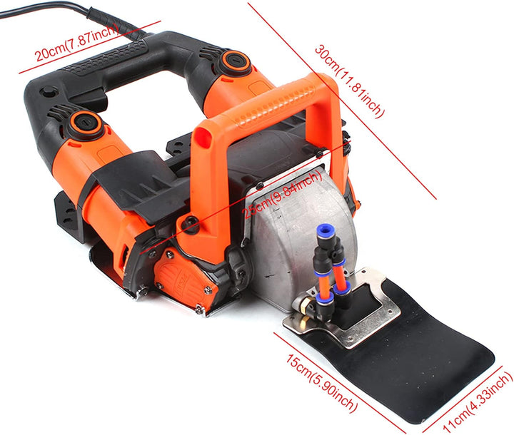 Betonstaubfreie Schneidemaschine 5200W 10500 U/min Schlitzfräse Schlitzmaschine Einstellbar Schnittt