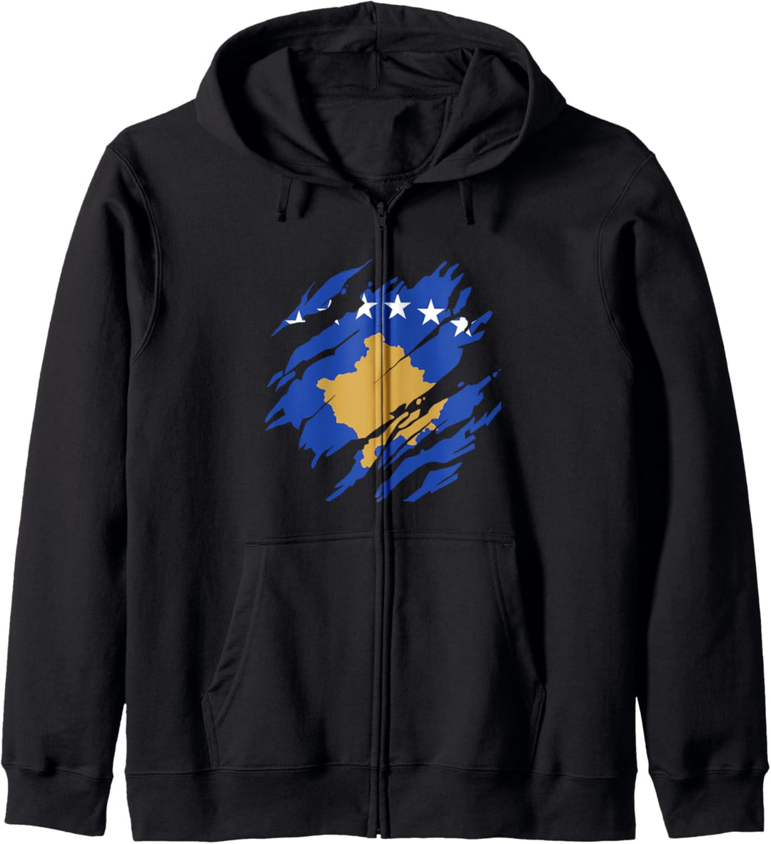 Kosovarische Flagge Kosovo Kapuzenjacke