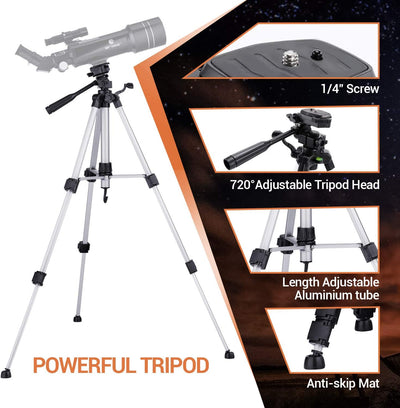 Refraktives Profi-Astronomie-Teleskop, HD-Hochvergrösserung, Dual-Use, geeignet für Erwachsene oder