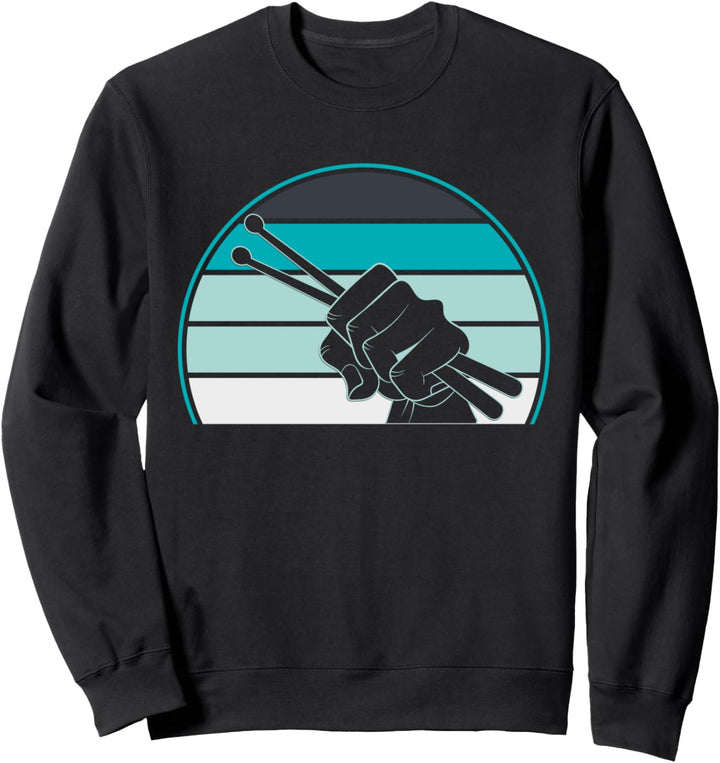 Drummer Musiker Schlagzeuger Retro Schlagzeug Sweatshirt