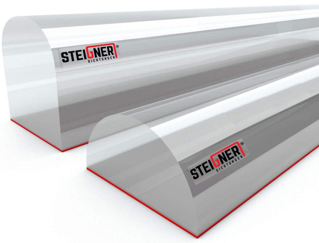 STEIGNER 110cm Schwallschutz Acryl Halbrundstab - SDD03 Höhe 5mm - Spritzschutzprofil Halbrundprofil