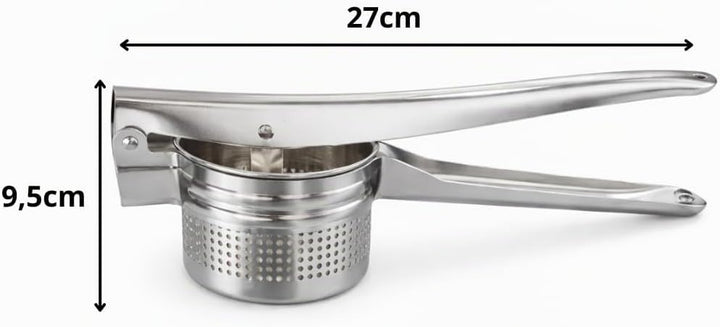 Ergonomische Kartoffelpresse aus Edelstahl | Robuste Kartoffelpresse für private und professionelle