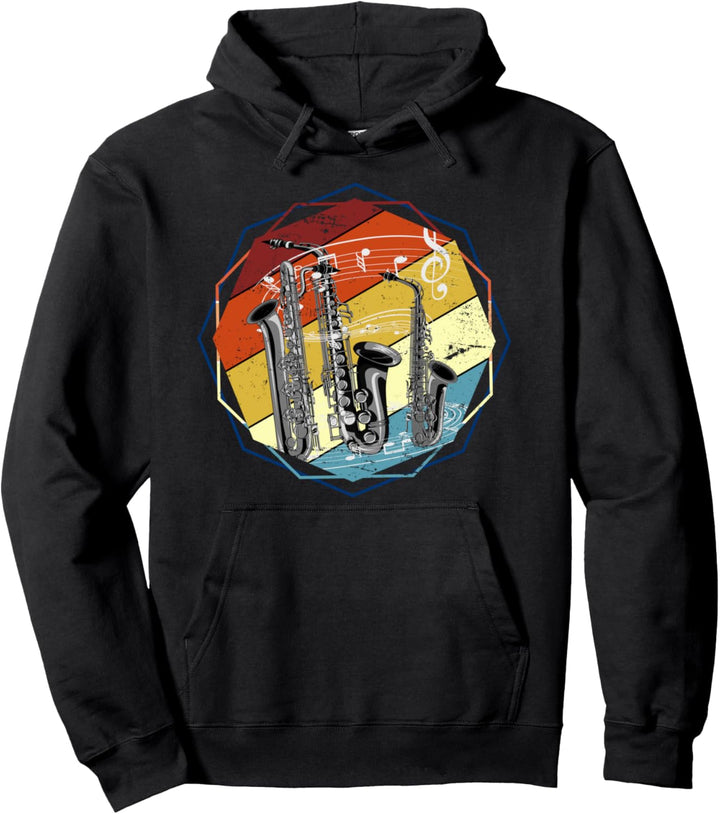 Saxophonist Jazz Musikinstrument Geschenk Saxophon Pullover Hoodie