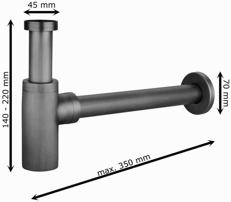 Waschbecken Siphon Abfluss Ablaufgarnitur Bad Wasserhahn Waschtisch Rohr Antik Messing Geruchsversch