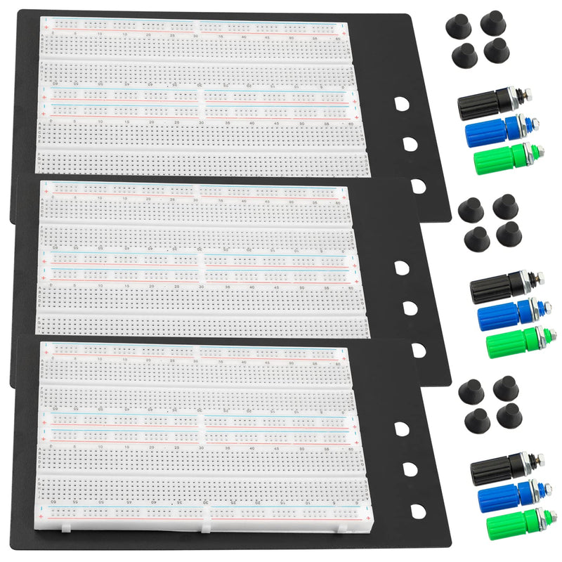 AZDelivery 3 x SYB-1660 Lötfreies Breadboard-Protoboard | Testschaltung Breadboard-Kit | Tie-Point 1