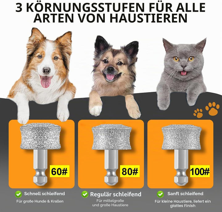 IREDOON Ersatzkopf für Krallenschleifer, passend für viele Marken 3er-Pack | Krallenschleifer Ersatz