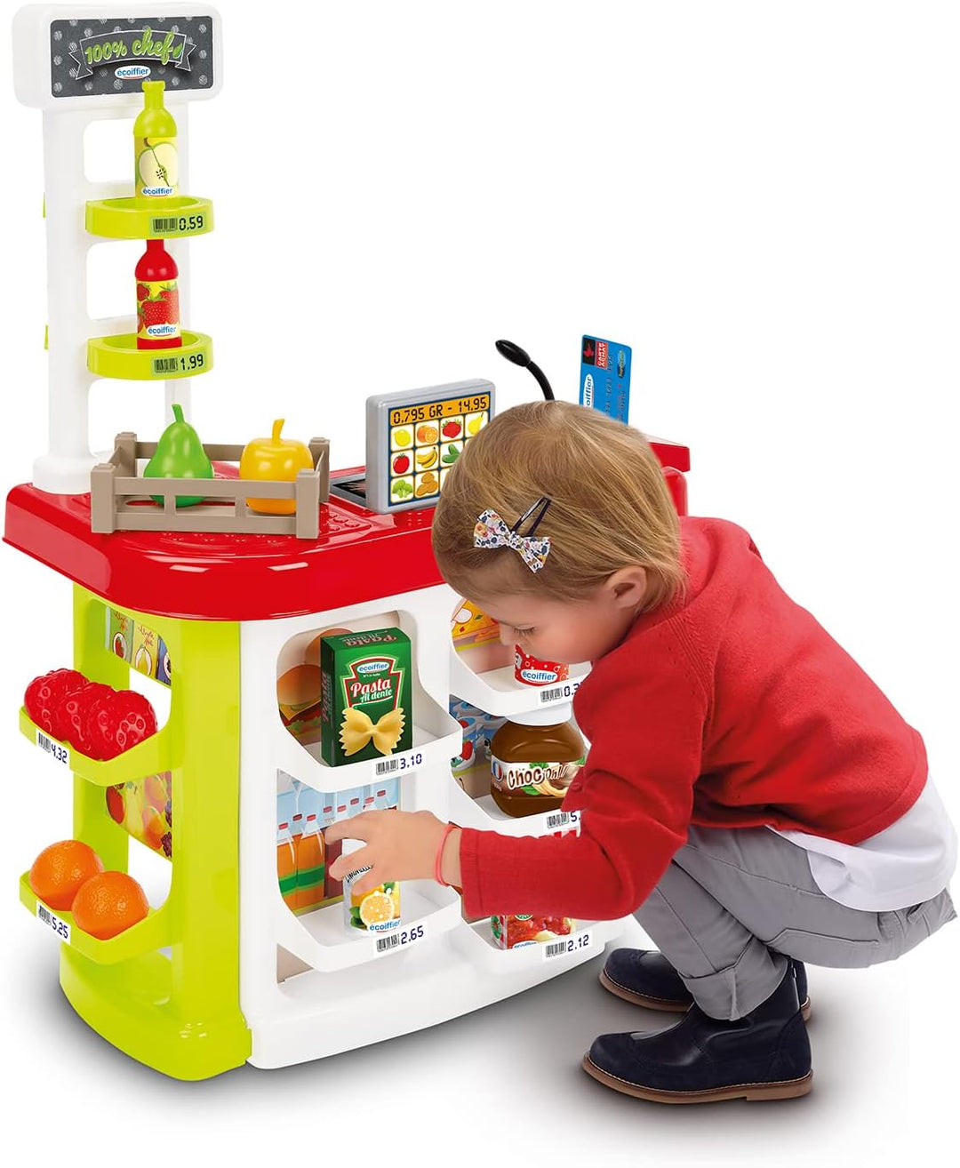 Toys Ecoiffier – 1691 – Kassenausgang Supermarkt 3-in-1 mit Verkaufszubehör – Nachahmungsspiel – ab