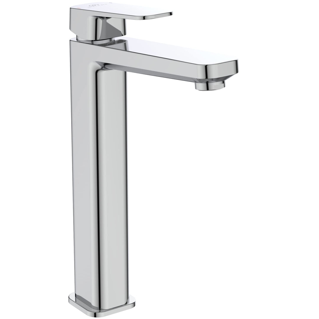 Ideal Standard A6328AA Tonic II Waschtischarmatur verlängerter Sockel mit Zugknopf-Ablaufgarnitur ve