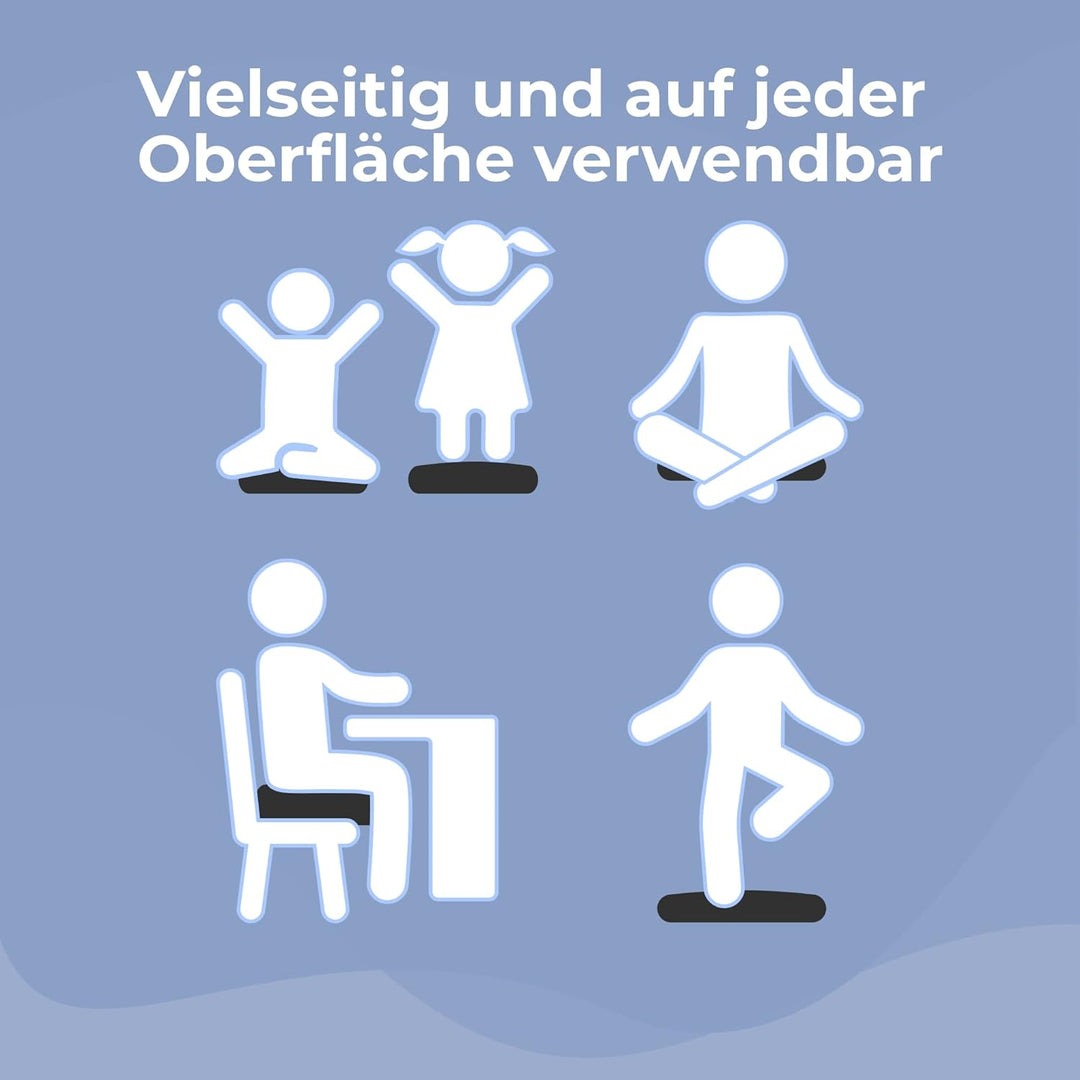 EVEREST FITNESS Luftkissen, aufblasbar, 33 cm Durchmesser, mit Luftpumpe, Balancekissen, Trainingski