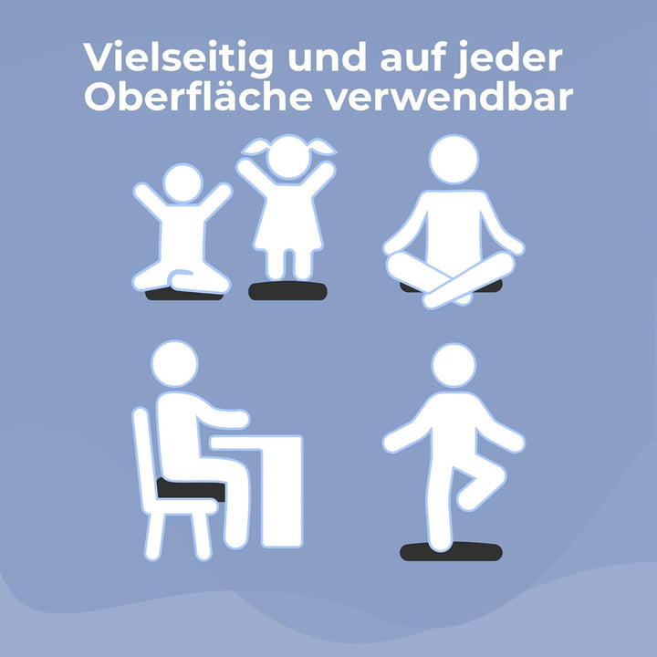 EVEREST FITNESS Luftkissen, aufblasbar, 33 cm Durchmesser, mit Luftpumpe, Balancekissen, Trainingski