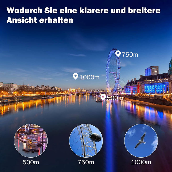 Dyna-Living Taschenteleskop Fernrohr Hand teleskop Monocular Telescope für Wanderungen, Radtouren, V