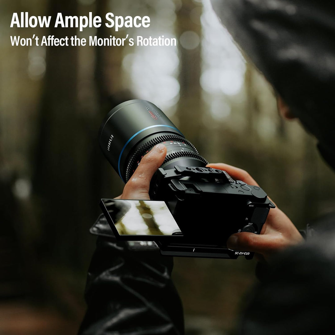 SIRUI ZV-E10 Käfig mit Silikongriff, Kamerakäfig für Sony ZV-E10 mit eingebauter Schnellwechselplatt