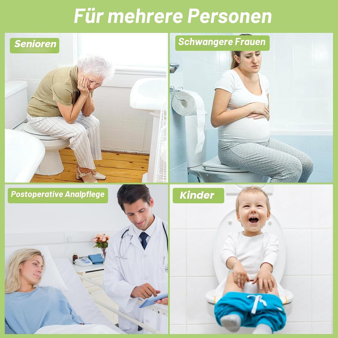 TNOMSNO Sitzbad für Toilette, Bidet Einsatz für Toilette mit Spülung, Faltbares Sitzbadewanne Erwach