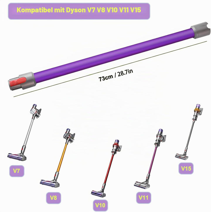 Ersatzteile Verlängerungsrohr für Dyson V7 V8 V10 V11 V15 Staubsauger, Saugrohr Länge 73 cm, Rohr Er