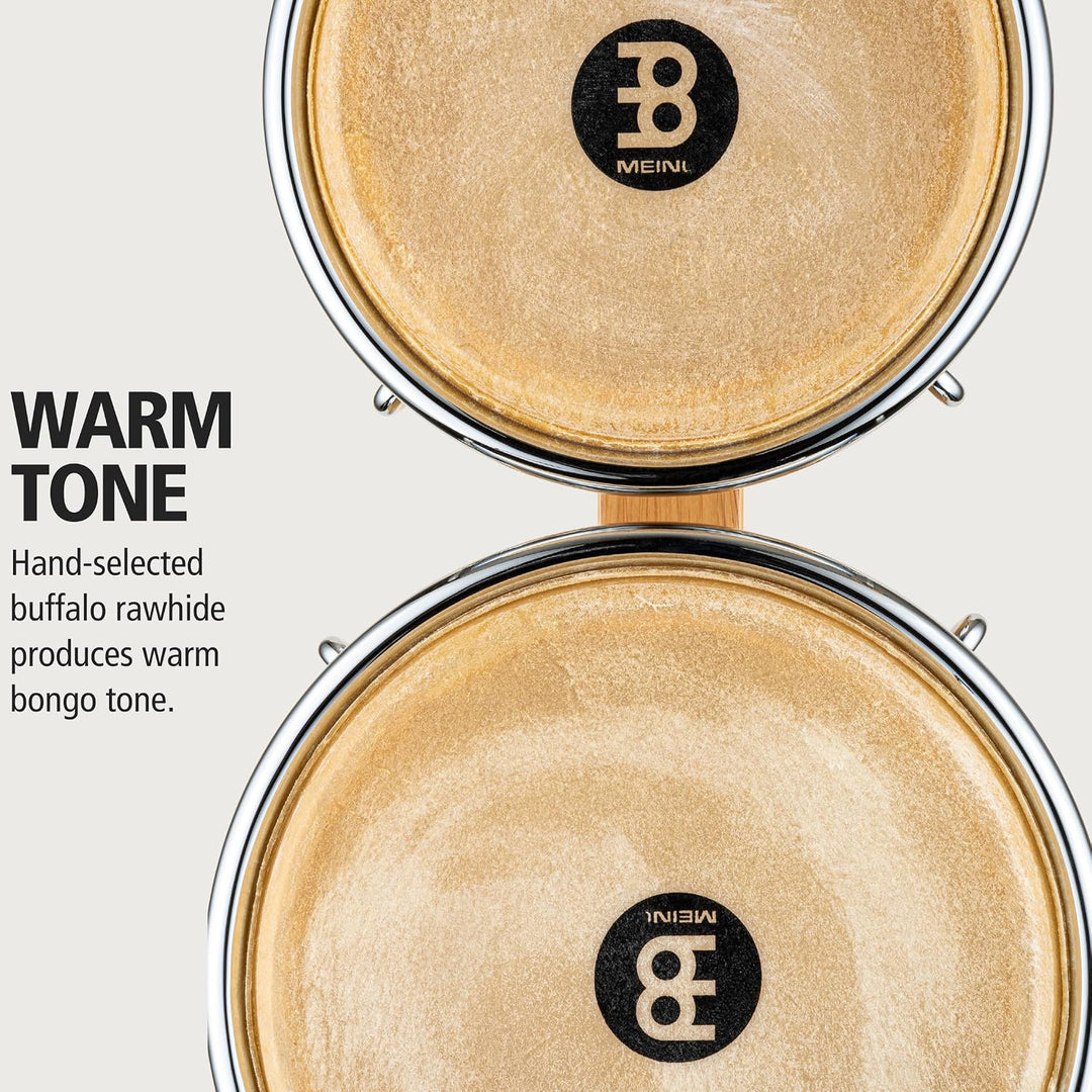Meinl Percussion WB200NT-CH Bongos Paar Naturfarben / Chrom, Naturfarben / Chrom