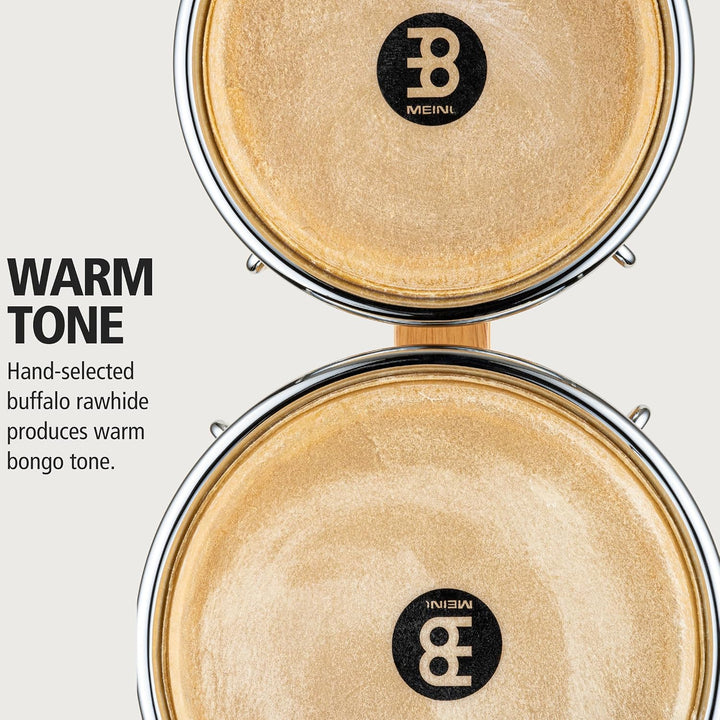 Meinl Percussion WB200NT-CH Bongos Paar Naturfarben / Chrom, Naturfarben / Chrom