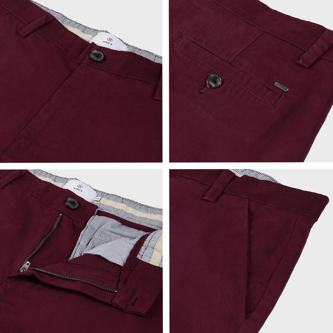 Xact Herren Chino Shorts Baumwoll Stretch Regular Fit Kurze Hose Sommer Bermuda Golf Business Casual