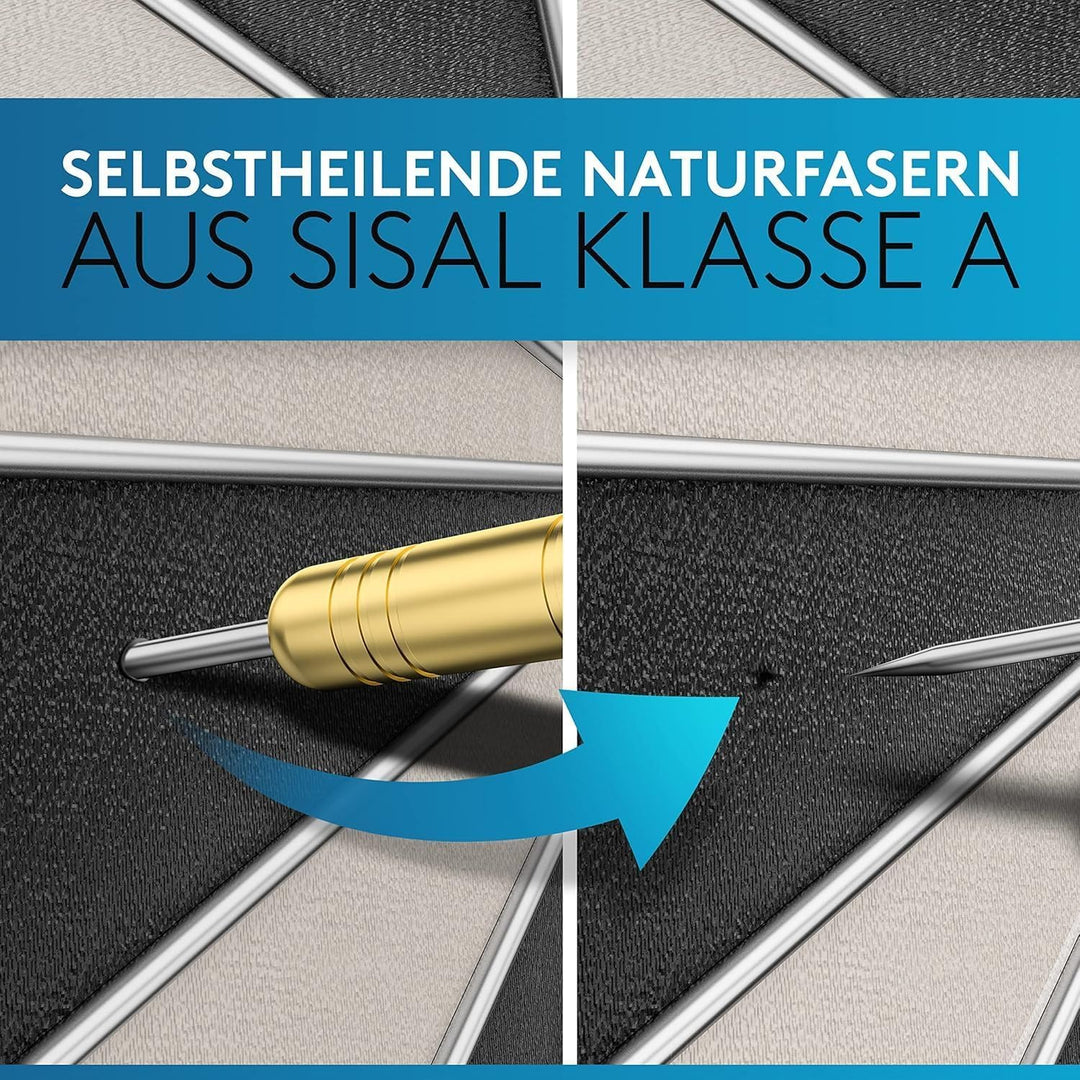 DartPro - DAS ORIGINAL - Dartscheibe mit Pfeilen - Profi Steeldartscheibe aus hochwertigstem Sisal -